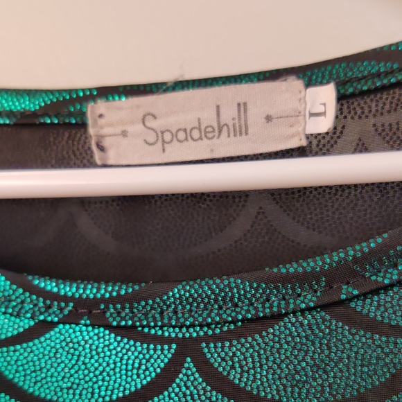 Green Mermaid Scale Midi Dress - Picture 2 of 5